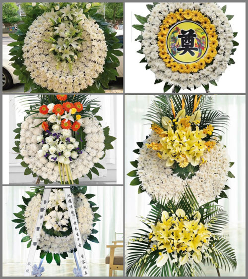 浙江省金华义乌市佛堂镇候芹村花圈速递